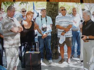 LA MARCHE DES HARKIS AOUT 2011 PIERRELATTE DE HERVE CUESTA  (34) HABIB,ZORHA,CUESTA,JULES ESTEVE,Mr le maire de donzere